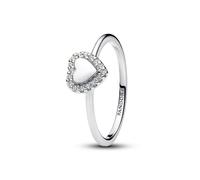 Pandora Silver Engravable Heart Halo Ring - 58