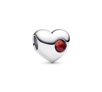 Pandora Silver Engravable January Birthstone Heart