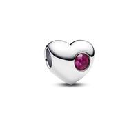 Pandora Silver Engravable July Birthstone Heart Charm