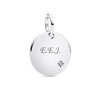 Pandora Silver Engravable Lab-Grown Diamond Tag Pendant