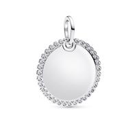 Pandora Silver Engravable Round Tag Pendant