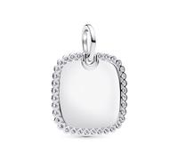 Pandora Silver Engravable Square Tag Pendant