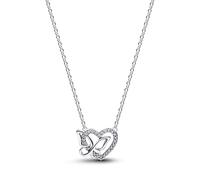 Pandora Silver Entwined Heart & Butterfly Pendant Necklace