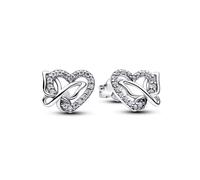 Pandora Silver Entwined Heart & Butterfly Stud Earrings