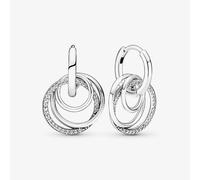 PANDORA Silver Family Always Encircled Hoop Earrings 291156C01