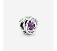 PANDORA Silver February Birthstone Eternity Circle Charm 790065C02