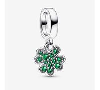 PANDORA Silver Green Crystal Four Leaf Clover Charm 792751C01