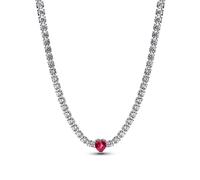 Pandora Silver Halo Heart Pendant Choker