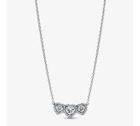 Pandora Silver Halo Heart Trilogy Collier Necklace - 45cm