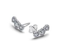 Pandora Silver Halo Heart Trilogy Stud Earrings