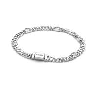 Pandora Silver Heart Cuban Chain Bracelet - 18cm