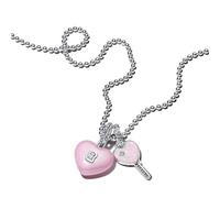 Pandora Silver Heart Key & Padlock Necklace Set - Silver