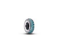 Pandora Silver Ice Blue Stone Spacer Charm