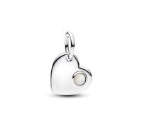Pandora Silver June Birthstone Engravable Heart Dangle Charm
