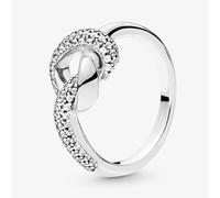 PANDORA Silver Knotted Heart Ring 198086CZ-54