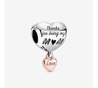 PANDORA Silver Love You Mum Heart Charm 788830C00