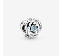 PANDORA Silver March Birthstone Eternity Circle Charm 790065C09