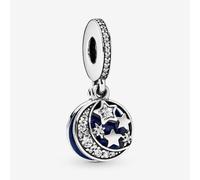 PANDORA Silver Moon Blue Sky Dangle Charm 791993CZ