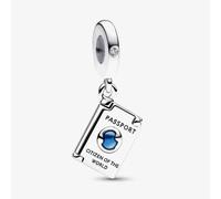 PANDORA Silver Openable Passport Dangle Charm 792680C01