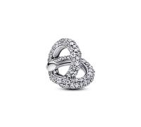 Pandora Silver Pavé Infinity Knot Heart Charm