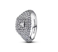 Pandora Silver Pavé Square Cocktail Ring - 54