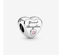 PANDORA Silver Pink Cubic Zirconia Granddaughter Heart Charm 796261PCZ