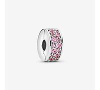 PANDORA Silver Pink Pave Clip Charm 791817PCZ