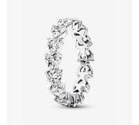 PANDORA Silver Row Of Hearts Eternity Ring 193103C01-56