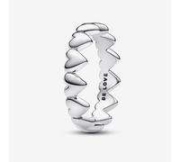 PANDORA Silver Row Of Hearts Ring 193427C00-58