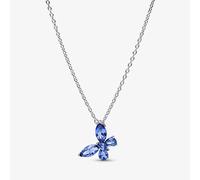 PANDORA Silver Sparkling Blue Butterfly Necklace 394232C01-45