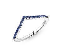 Pandora Timeless Heart and wishbone 14k gold-plated ring with clear cubic zirconia, 56