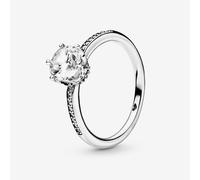 PANDORA Silver Sparkling Crown Solitaire Ring 198289CZ-52