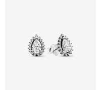 PANDORA Silver Sparkling Pear Halo Stud Earrings 292834C01