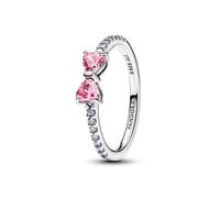 Pandora Silver Sparkling Pink Bow Ring - 48 Pandora Ring