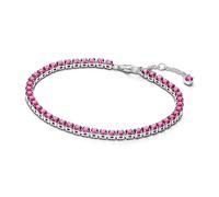 Pandora Silver Sparkling Pink Tennis Bracelet - 20cm