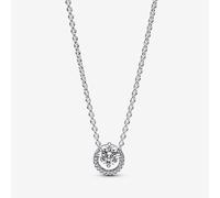 PANDORA Silver Sparkling Round Halo Pendant Necklace 391174C01-45