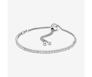 PANDORA Silver Sparkling Slider Tennis Bracelet 599375C01-2
