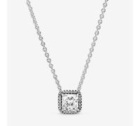 PANDORA Silver Square Halo Necklace 396241CZ-45