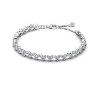 Pandora Silver Triple Stone Heart Bracelet - 18cm