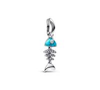 Pandora Silver Turquoise-coloured Fishbone Dangle Charm