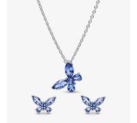 PANDORA Sparkling Blue Butterfly Jewellery Set 394232C01-45 & 294230C01