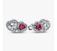 PANDORA Sparkling Halo Hearts Stud Earrings 293633C01