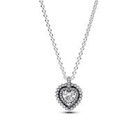 Pandora Sparkling Heart Halo Pendant Necklace - 45cm