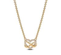 PANDORA Sparkling Infinity Heart Collier Necklace - With Gift Box - 50 cm, 50 cm (Pack of 1), Cubic Zirconia