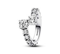 Pandora Sparkling Overlapping Band Ring - 60 Pandora Ring