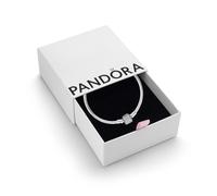 PANDORA Sparkling Pavé Clasp Snake Chain Bracelet, Size 18, Gift Box
