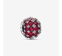 PANDORA Sparkling Pave Round Pink Charm 792630C03