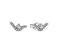 Pandora Sparkling Wave Stud Earrings