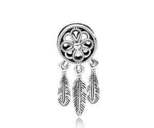 Pandora Spiritual Dreamcatcher Dangle Charm in Sterling Silver 797200 with Follow Your Dreams Engraving