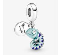 PANDORA Sterling Silver Colour Changing Chameleon Dangle Charm 791676C01
